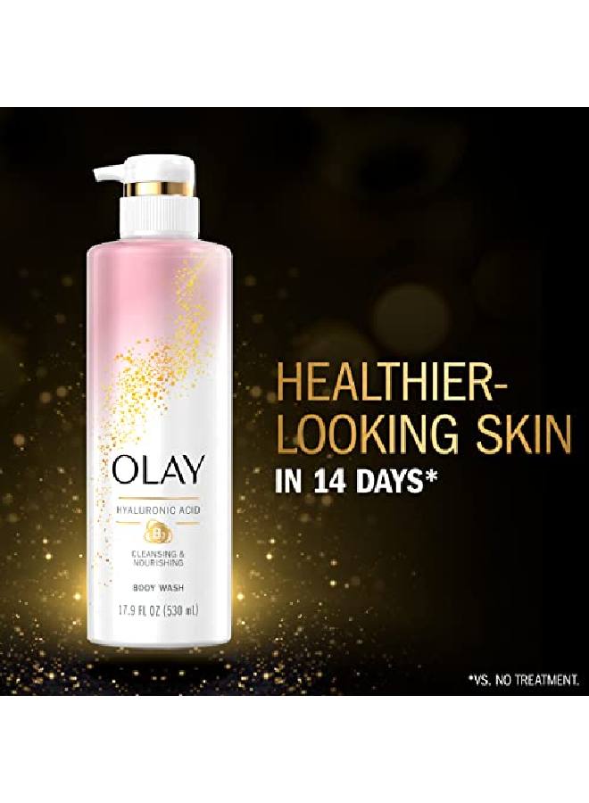 Olay Body Wash With Hyaluronic Acid And Vitamin B3 Cleansing & Nourishing 17.9 Fl Oz (Pack Of 4) - Image 3
