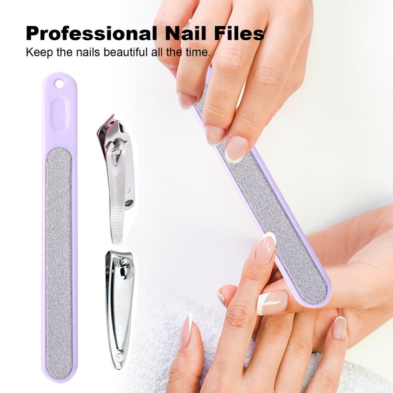 3PCS Portable Manicure Kits Professional Nail Cutter Nail Files Grooming Kit - Image 2