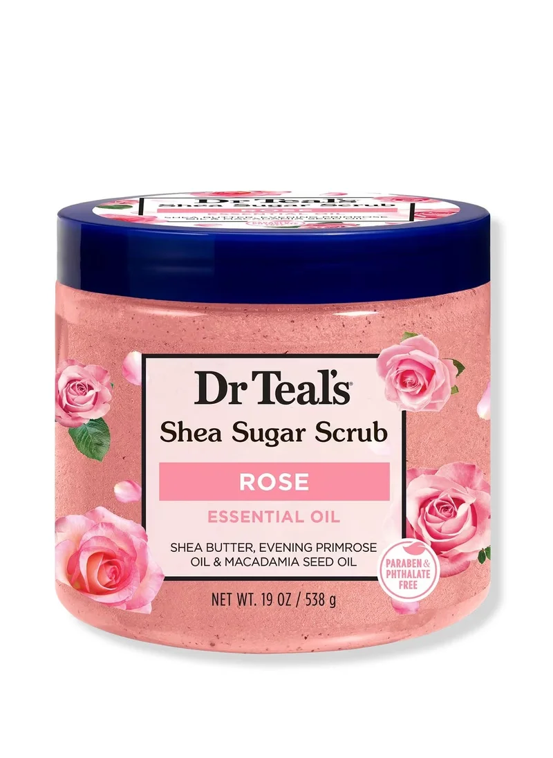 دكتور تيل Dr Teal's Shea Sugar Body Scrub Rose 538g