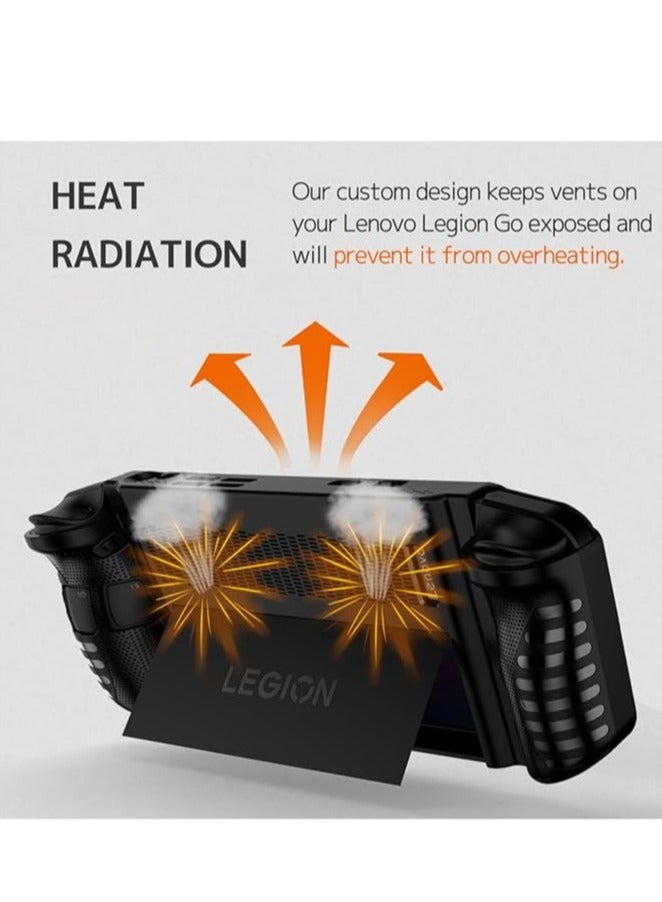 Silicone case compatible with Lenovo Legion Go 8.8 inch with stand, Lenovo Legion Go 2023, shock-resistant, scratch-resistant, anti-slip fully protective silicone cover - Image 3