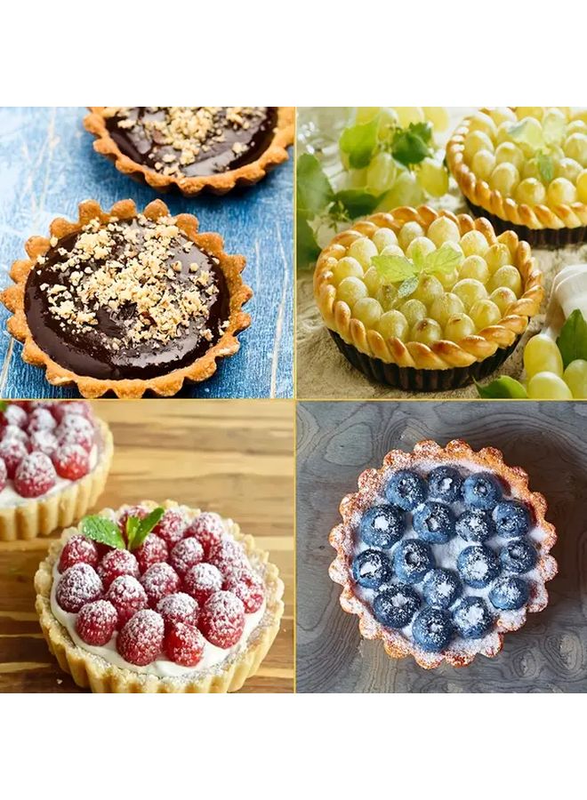 9pcs Stainless Steel Mini Tart Molds 3 Inch Removable Bottom Non Stick Bakeware - Image 4
