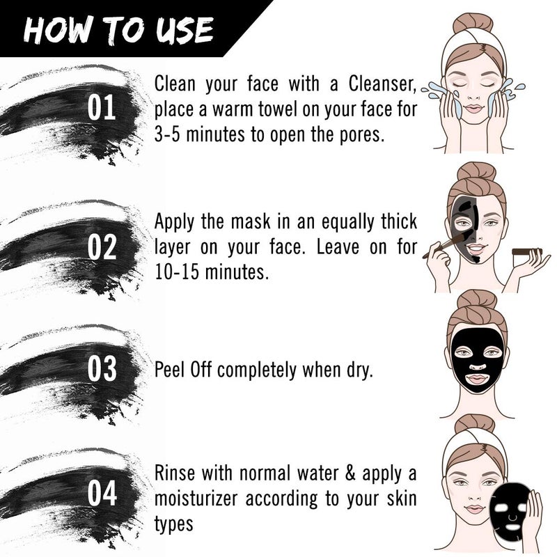 KEYA SETH AROMATHERAPY, DEVICE OF DROP Keya Seth Aromatherapy Charcoal Peel Off Mask Blackhead Dead Skin Removal Tightens Pores Deeply Cleanses for Men Women Enriched with Vitamin C Rose Extract Activated CharcoalPack Of 2  - Image 5