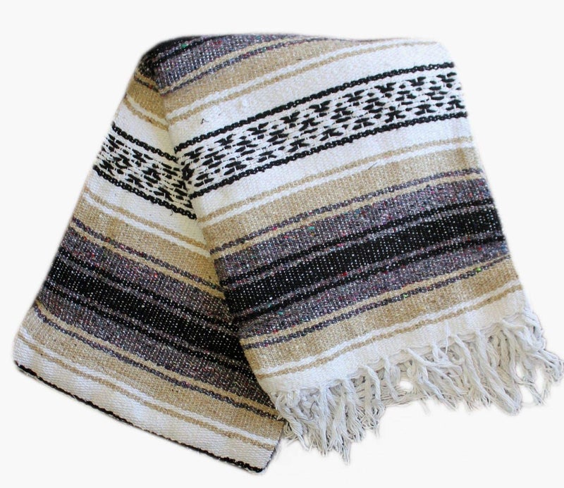 ديل مكس Del Mex Classic Mexican Blanting كبيرة الأصيلة المنسوجة من فالسا (75 "" x50 "") الحرفي الجنوبي الغربي د؟ كور لليوغا الشاطئية في الهواء الطلق (تان) - Image 5
