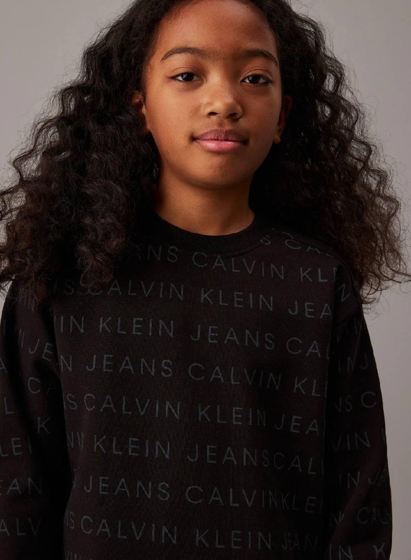 Calvin Klein Jeans Oversized Logo Sweatshirt Dress - Image 3