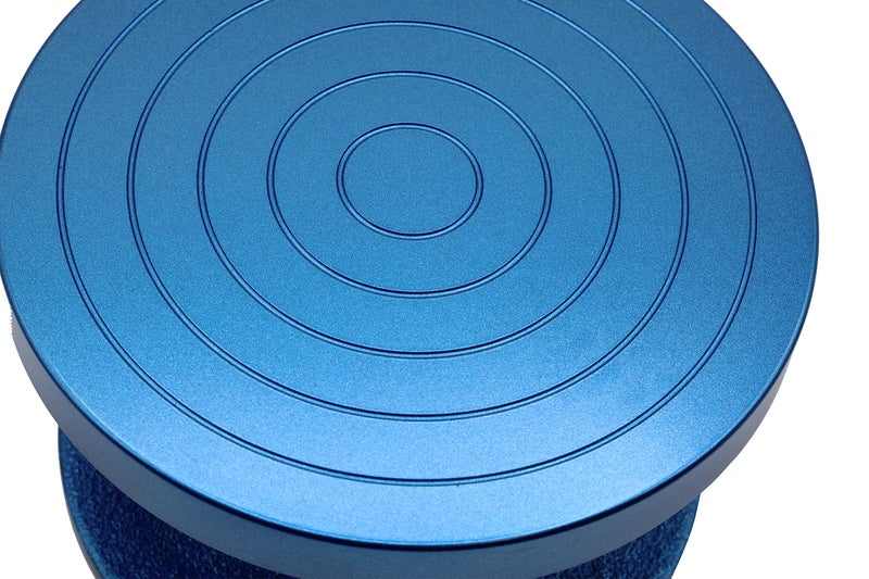 Creative Hobbies BW-18M Professional Sculpting Wheel Turntable 7 Inch Diameter, Heavy Duty Solid Cast Iron, Ball Bearing Design, Weighted Top, Blue Color - Image 4