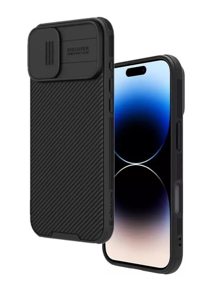 Nillkin Iphone 16 Case Camsheild Pro Case With Slide Camera Lens Protection PC Back & TPU Frame Bumper Protection Anti Fingerprint Soft Delicate Touch Compatible for IPhone 16 5G 2024 Black  - Image 1