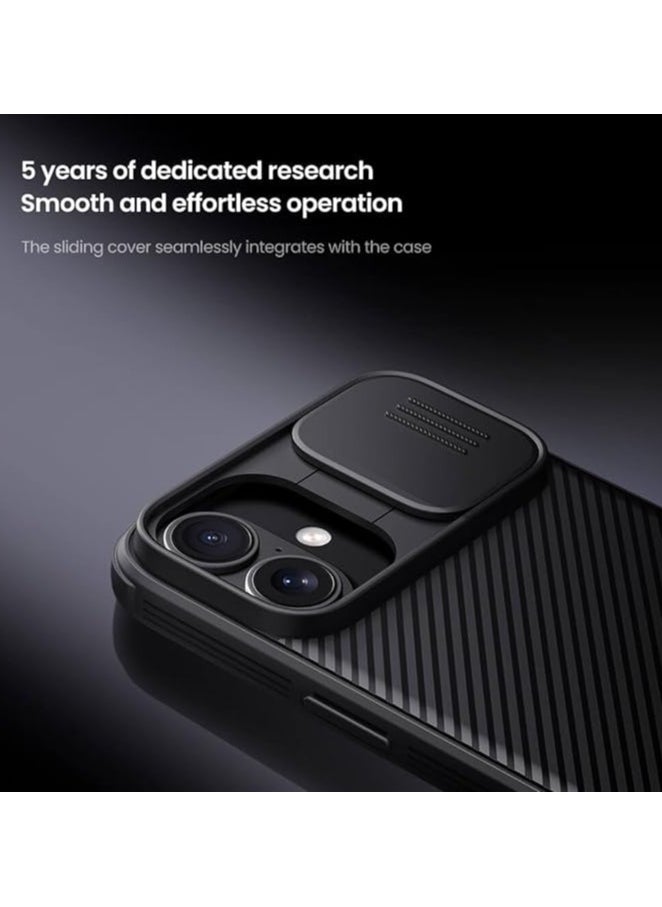 Nillkin Iphone 16 Case Camsheild Pro Case With Slide Camera Lens Protection PC Back & TPU Frame Bumper Protection Anti Fingerprint Soft Delicate Touch Compatible for IPhone 16 5G 2024 Black  - Image 3