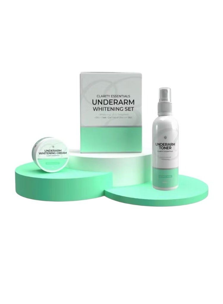 Underarm Whitening Set Clarity Essentials Toner and Cream Deo cream