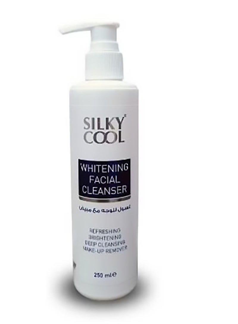 Silky Cool Whitening Facial Cleanser and Facial Toner Refreshing Brightening Deep Cleansing & Make-Up Remover 250mlx2 - Image 2