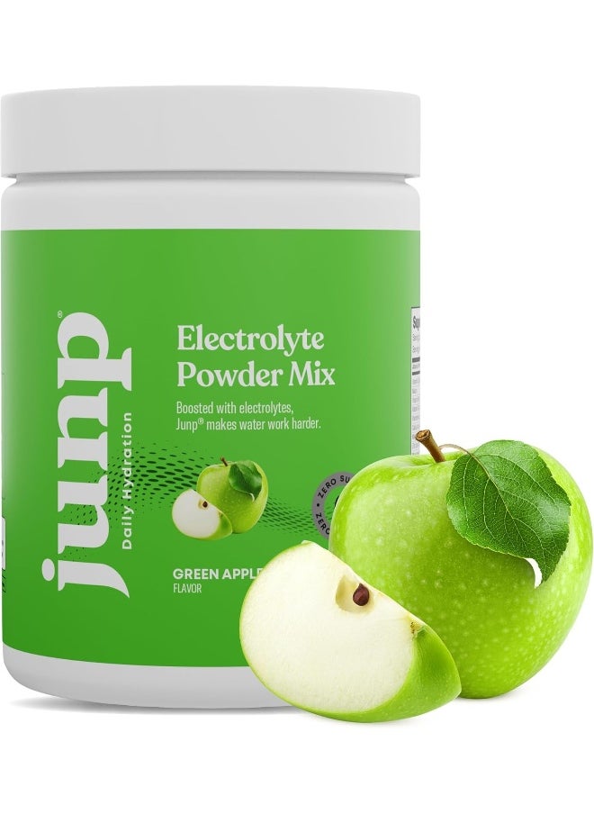 JUNP Electrolytes Powder No Sugar No Carbs – Mouthwatering Green Apple Drink Mix - Potassium & Salt Electrolyte Hydration Powder Zero Calorie Sugar Free Electrolyte Powder, Keto Friendly, 90 Servings  - Image 1