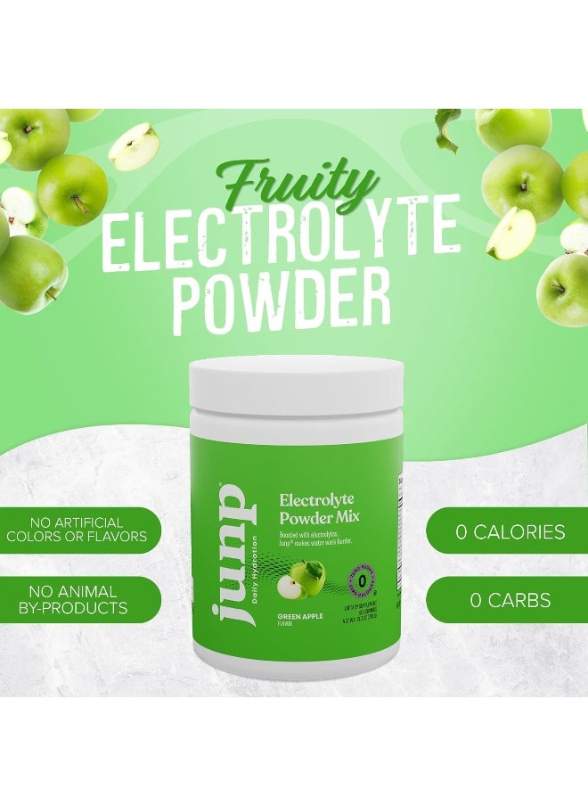 JUNP Electrolytes Powder No Sugar No Carbs – Mouthwatering Green Apple Drink Mix - Potassium & Salt Electrolyte Hydration Powder Zero Calorie Sugar Free Electrolyte Powder, Keto Friendly, 90 Servings  - Image 2
