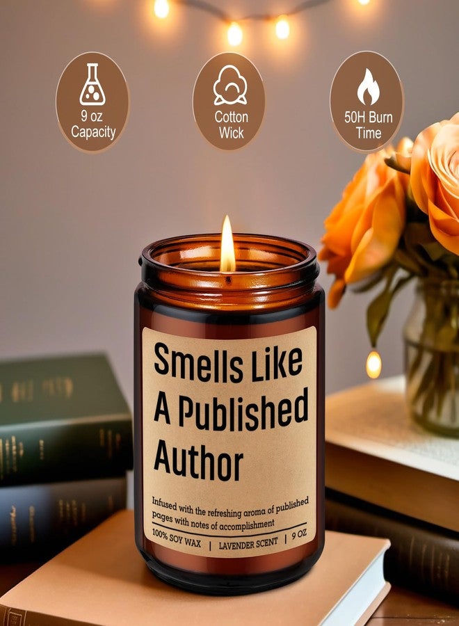 LEADO Smells Like a Published Author Candle - Creative Gifts for Writers, Congrats New Author Gifts for Women, Men - Mothers Day, Literary, Writing Present for Book Writer, Novelist, Poet, Playwright - Image 3