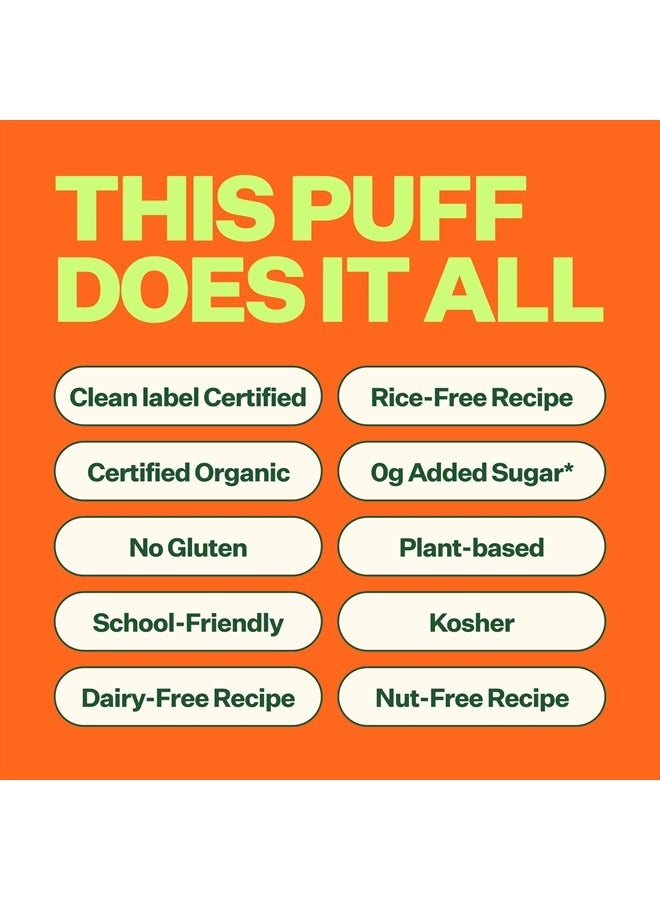 Yumi نفخات عضوية خالية من الأرز، بدون سكر مضاف، خالية من الجلوتين، وجبات خفيفة للأطفال غير معدلة وراثيًا، آمنة للمدرسة للحضانات وصناديق الغداء (تفاح وبروكلي) - Image 3