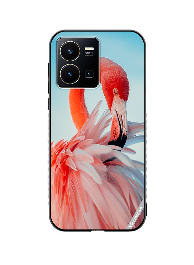 Protective Case Cover For Vivo Y35 Flamingo Design Multicolour