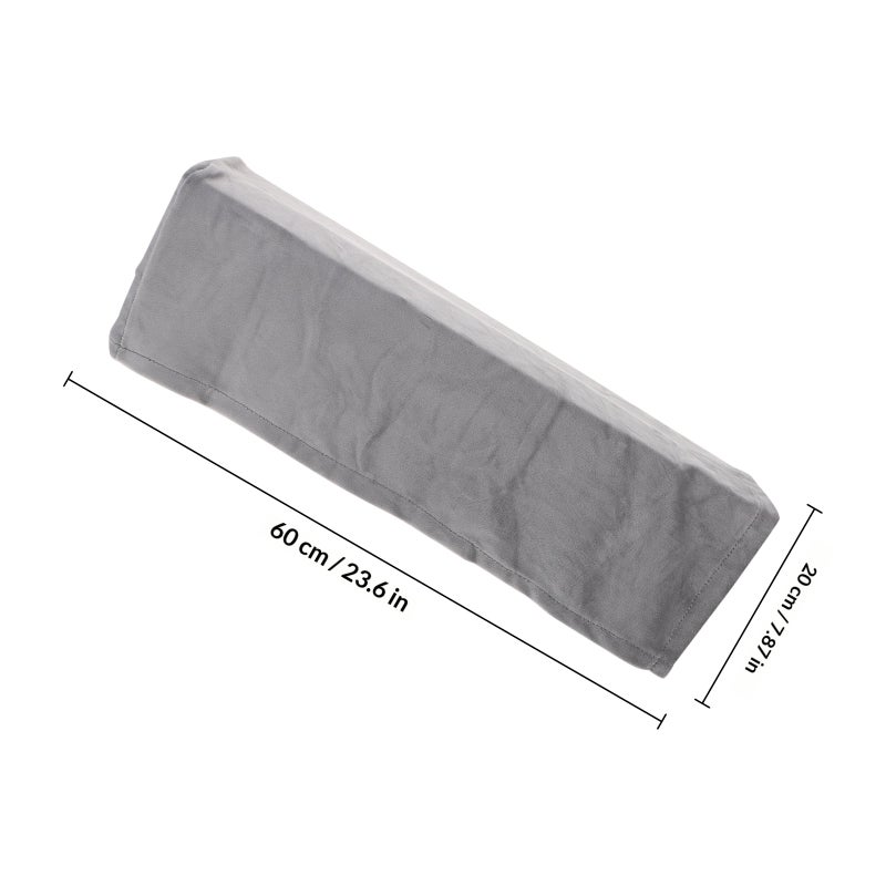 2Pcs Universal Sofa Armrest Cover Elastic Armrest Protector Color Armrest Protective Cloth Grey - Image 2