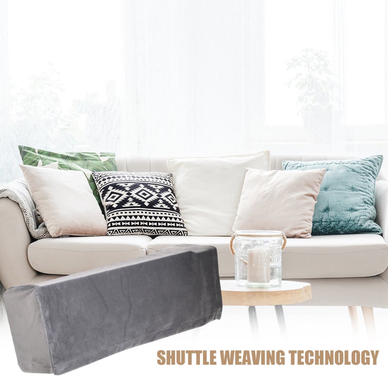 2Pcs Universal Sofa Armrest Cover Elastic Armrest Protector Color Armrest Protective Cloth Grey - Image 3