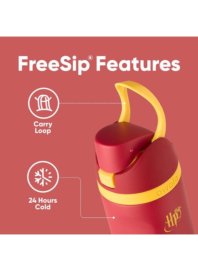 Owala Owala Harry Potter FreeSip Insulated Stainless Steel Water Bottle with Straw, BPA-Free Sports Water Bottle, Great for Travel, 24 oz, Gryffindor  - Image 3