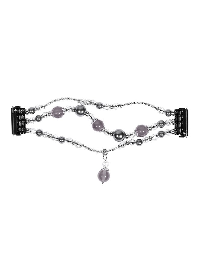 NIBEMINENT Replacement Band For Fitbit Versa Grey/Silver - Image 1