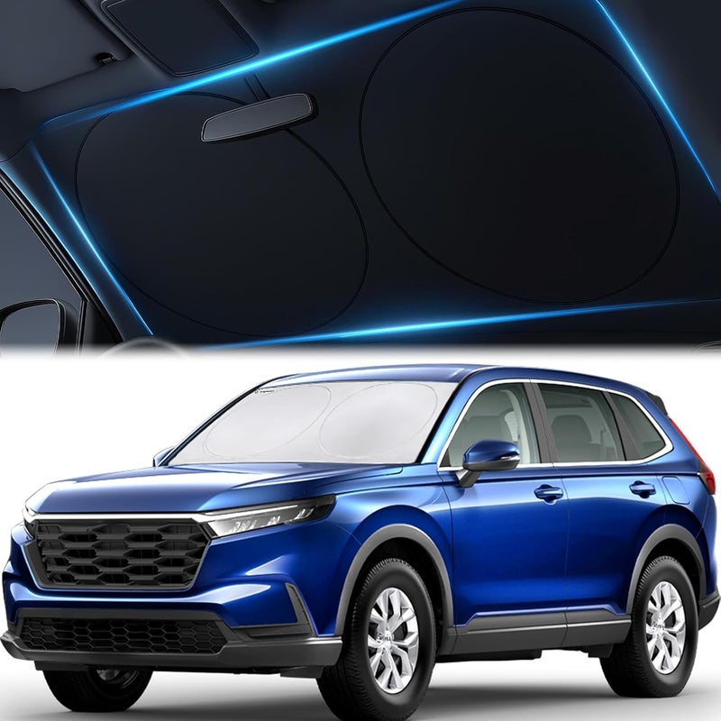 Car Windshield Sunshade with Steering Wheel Cover - Image 1