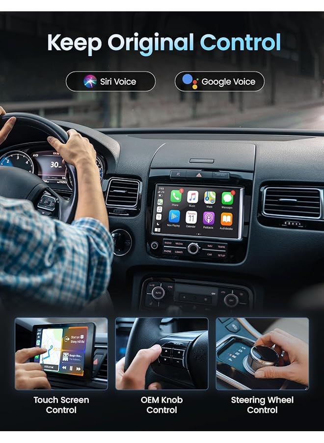 KASTWAVE Wireless Caplay Adapter, Convert Wired To Wireless Carplay Adapter, Auto Car Play Wireless Dongle With Ios10+ / Android 11+, Support Ota, Black - Image 5