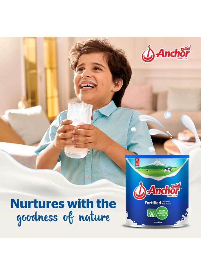 Anchor Milk Powder, Full Cream, Fortified with Vitamins & Minerals, No Preservatives, Ideal for Coffee & Tea Beverages, Tin, 2.5kg - Image 5