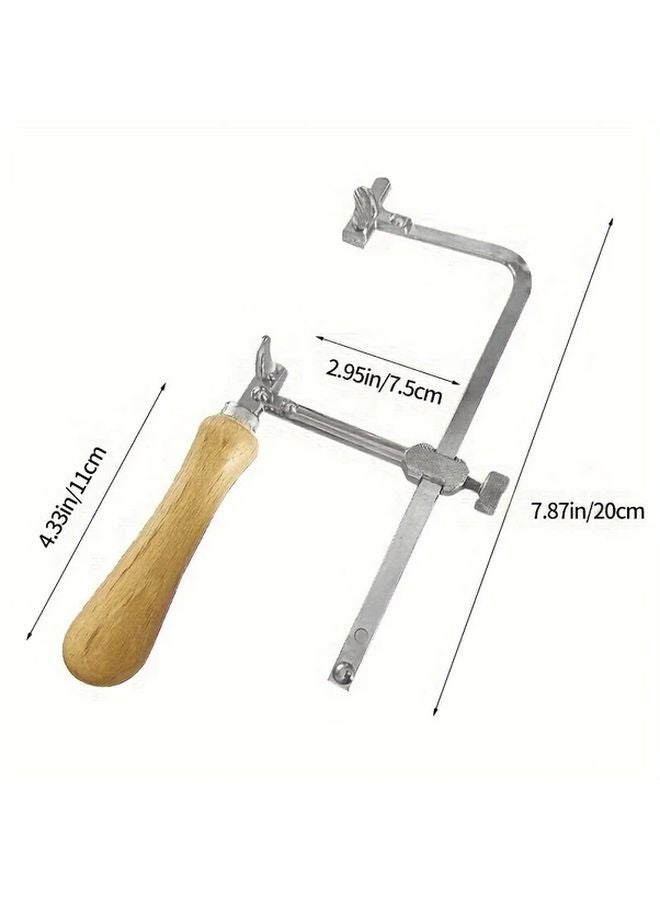 13PCS Professional Jeweler Saw Set 3in1 Adjustable Frame With 12 Blades Wooden Handle - Image 4