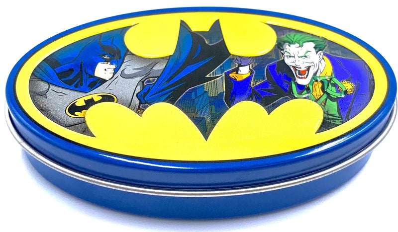 Ata-Boy Batman Nemesis Sour Blue Raspberry Candy Collector Batman Logo Tin - One (1) Tin - Batman Emblem Shapped Candies - Joker - Image 5