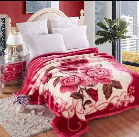 Bezzilish Home Bezzilish Home Ultra Soft Luxurious Embossed Very Warm Korean Mink Double Bed Blanket Double Ply Super Soft Blanket for Ac Room Size 9090 Inches Special for Diwali Gift Multicolor 05 