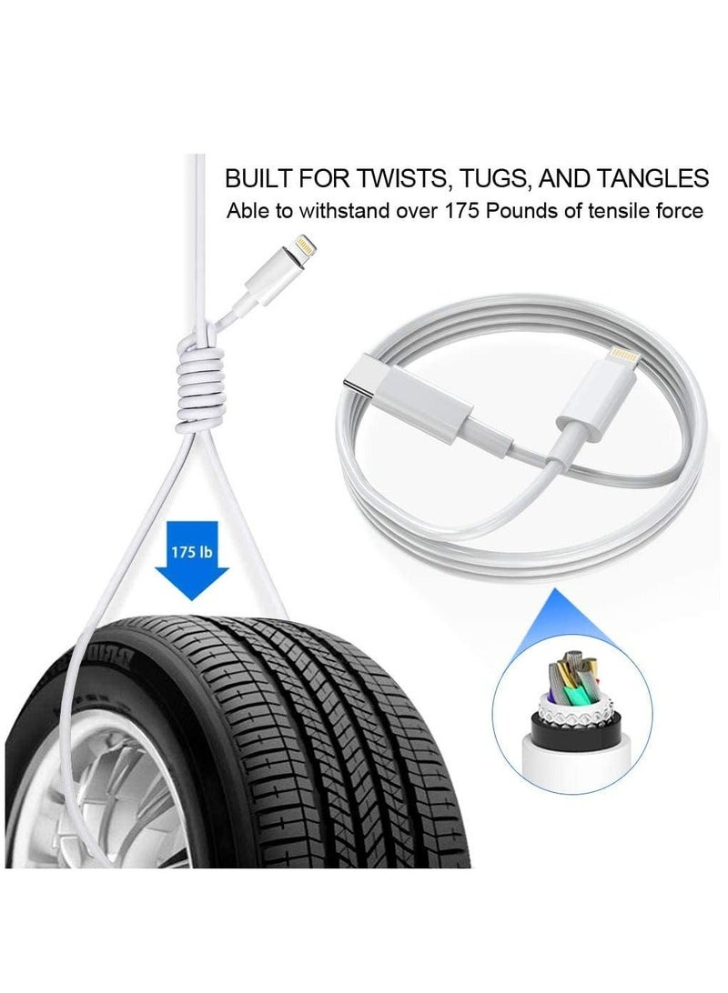 iPhone Fast Charger, 20W USB C PD Wall Charger Block Plug with[MFi Certified]6ft Type C to Lightning Cable Quick Charging Data Sync Cord for iPhone14 13 12 11 Pro Max Mini Xs Xr iPad Air - Image 5