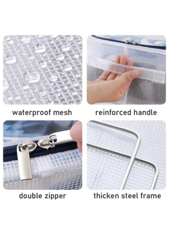 "Transparent" foldable shoe organizer (1 piece): A smart storage box designed to be placed under the bed or inside the closet - it saves a lot of space and protects sneakers and high heels from damage - a flexible design that is easy to pull out and store to ensure your room is always tidy. - Image 5