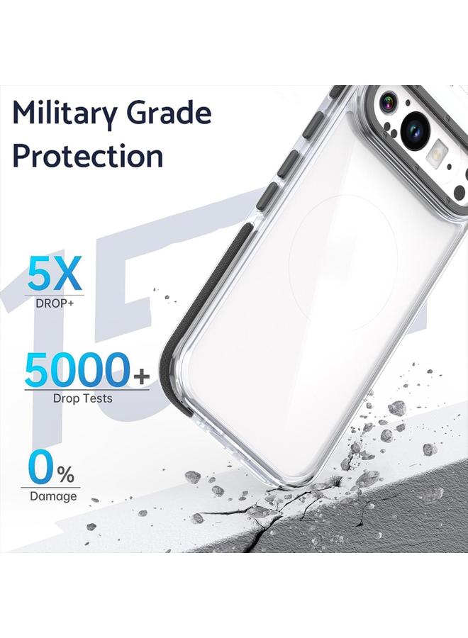 S-TOP Case For Google Pixel 9 / 9 Pro Dual-Color Clear Acrylic Hybrid TPU MagSafe Phone Case - Image 5