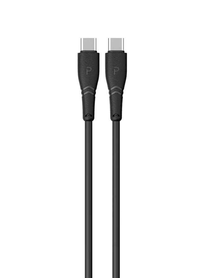 Pawa Single PD 20W Wall Charger UK with Type-C to Type-C Cable / Wide compatibility / Portable & Elegant - Black - Image 4