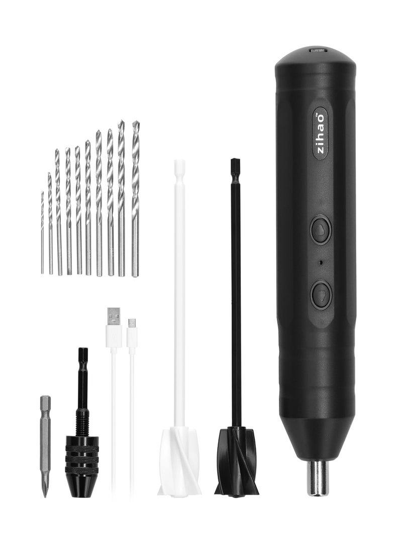 Rechargeable Handheld Electric Drill Cordless Screwdriver Set Mini Multi-functional Household Brushless Electric Drill Electric Resin Mixer - Image 1