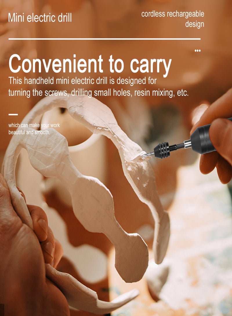 Rechargeable Handheld Electric Drill Cordless Screwdriver Set Mini Multi-functional Household Brushless Electric Drill Electric Resin Mixer - Image 5