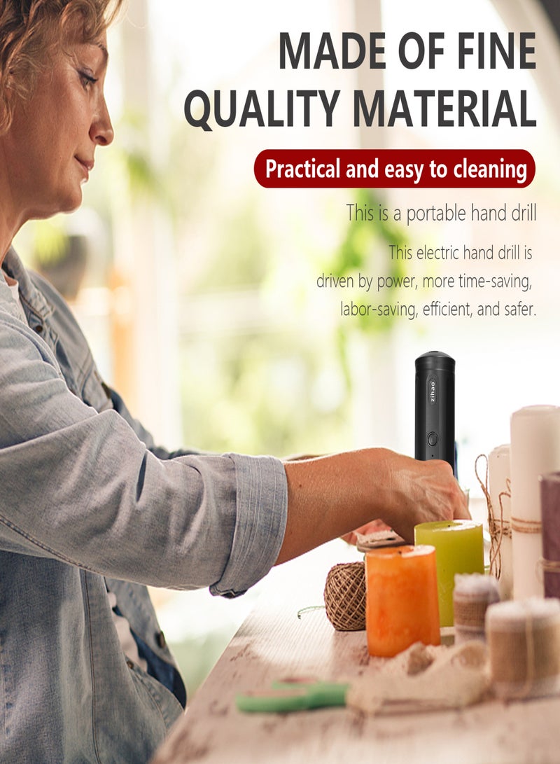 Rechargeable Handheld Electric Drill Cordless Screwdriver Set Mini Multi-functional Household Brushless Electric Drill Electric Resin Mixer - Image 3