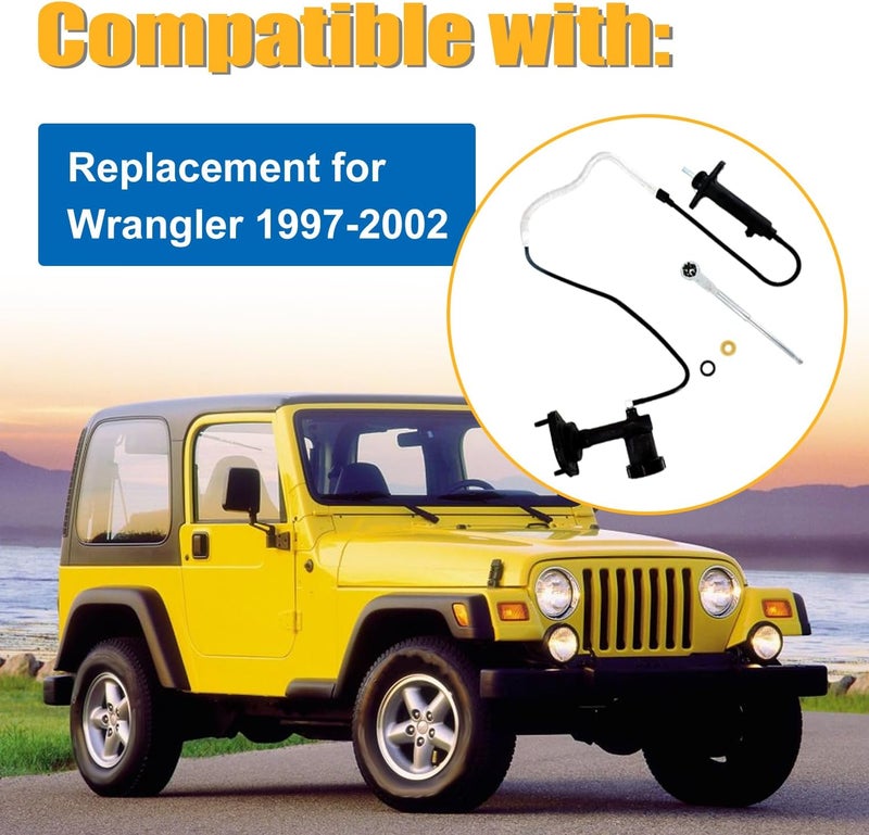 HLUCHY Clutch Master and Slave Cylinder Assembly for Jeep Wrangler 1997-2002 - Image 4