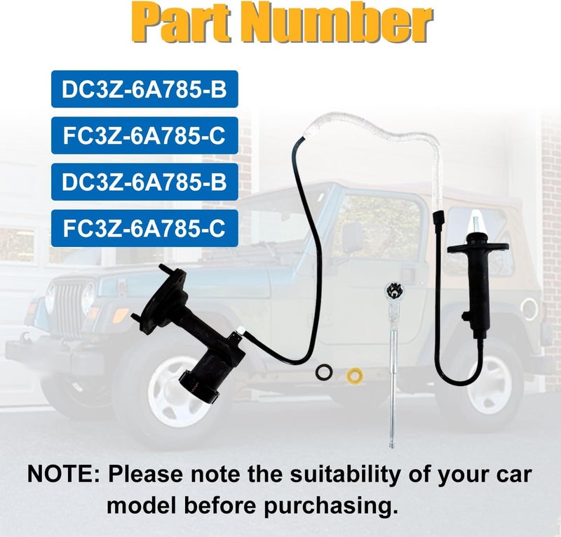 HLUCHY Clutch Master and Slave Cylinder Assembly for Jeep Wrangler 1997-2002 - Image 3