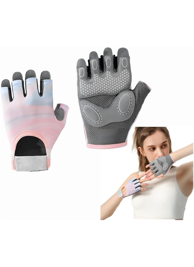 REXCHI - Gym Gloves Women & Men with Silicone Padding for Enhanced Grip Wear-Resistant, Anti-Slip, and Shock-Absorbing, Perfect for Sport Dumbbell, Fitness, Cycling, and Pull-Ups(M) - Image 1