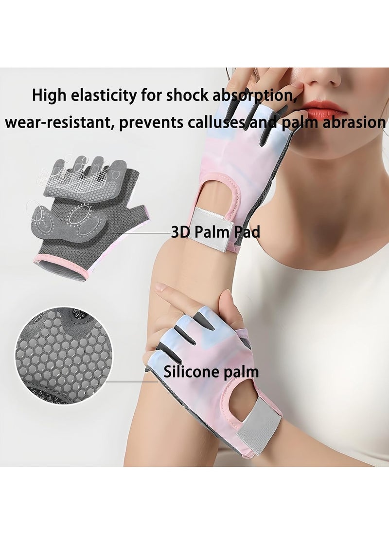 REXCHI - Gym Gloves Women & Men with Silicone Padding for Enhanced Grip Wear-Resistant, Anti-Slip, and Shock-Absorbing, Perfect for Sport Dumbbell, Fitness, Cycling, and Pull-Ups(M) - Image 1