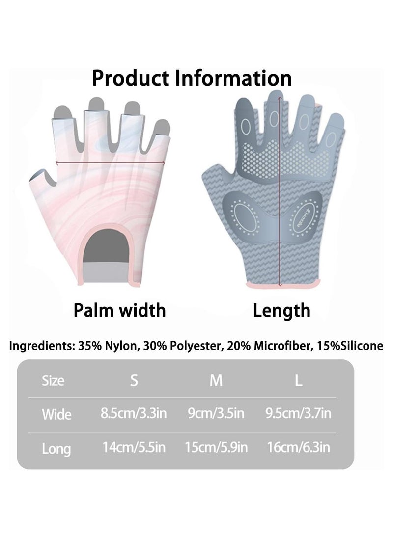 REXCHI - Gym Gloves Women & Men with Silicone Padding for Enhanced Grip Wear-Resistant, Anti-Slip, and Shock-Absorbing, Perfect for Sport Dumbbell, Fitness, Cycling, and Pull-Ups(M) - Image 1