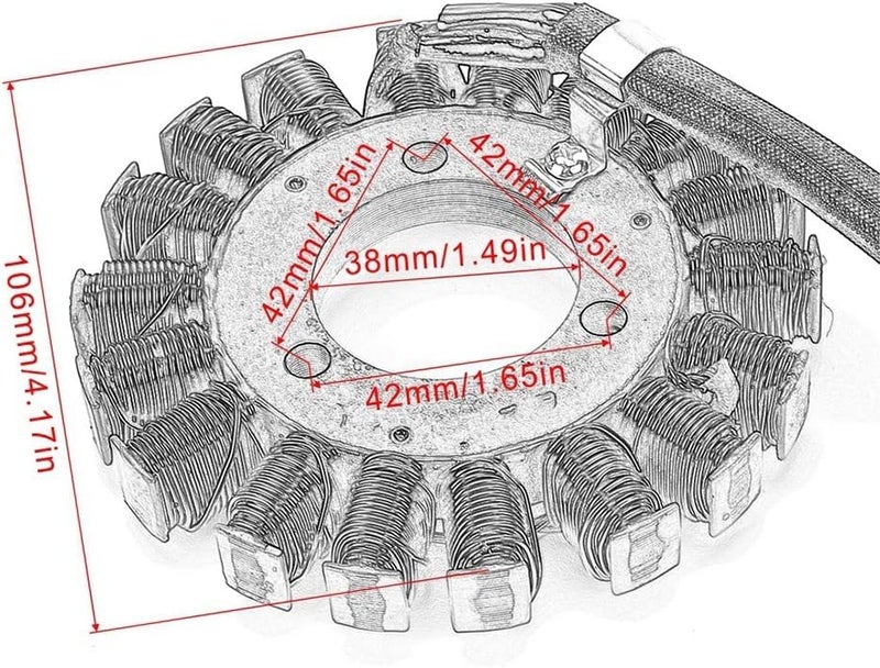 QASULER Generator Stator Coil Voltage Regulator Rectifier Kit - Image 2
