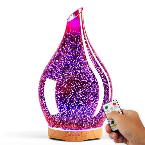 Porseme 280ML Essential Oil Diffuser, Aroma Ultrasonic Humidifier with Remote Control, BPA Free, Auto Shut-Off, Timer Setting - Image 1