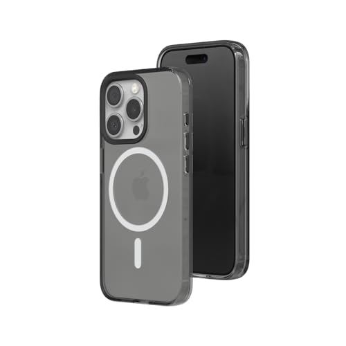 RhinoShield JellyTint Transparent Protective Case Compatible with MagSafe for iPhone 15 Pro Max Superior Magnetic Force Exceeds Military Drop Standards Scratch Resistant Shockproof Ash Black - Image 1