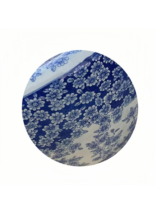 Large Decorative Ceramic Planter Pot 60 cm × 40 cm  Traditional Blue & White Porcelain Bowl Style – Elegant Outdoor & Indoor Flower Pot for Garden, Living Room & Entryway Decoration - Image 4
