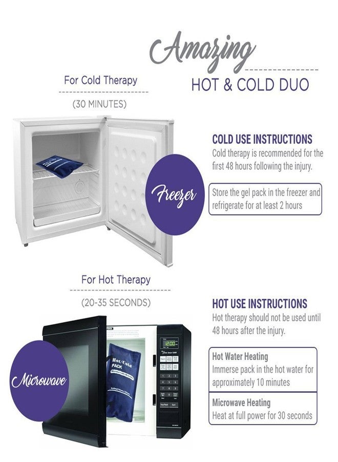 Iktu Duo Hot Cold Gel - Soft Touch Compress For Therapy, Pain Relief, First Aid - Reusable Microwaveable Hot and Cold Bag - Non Toxic CMC Gel (Random Colors) - Image 2