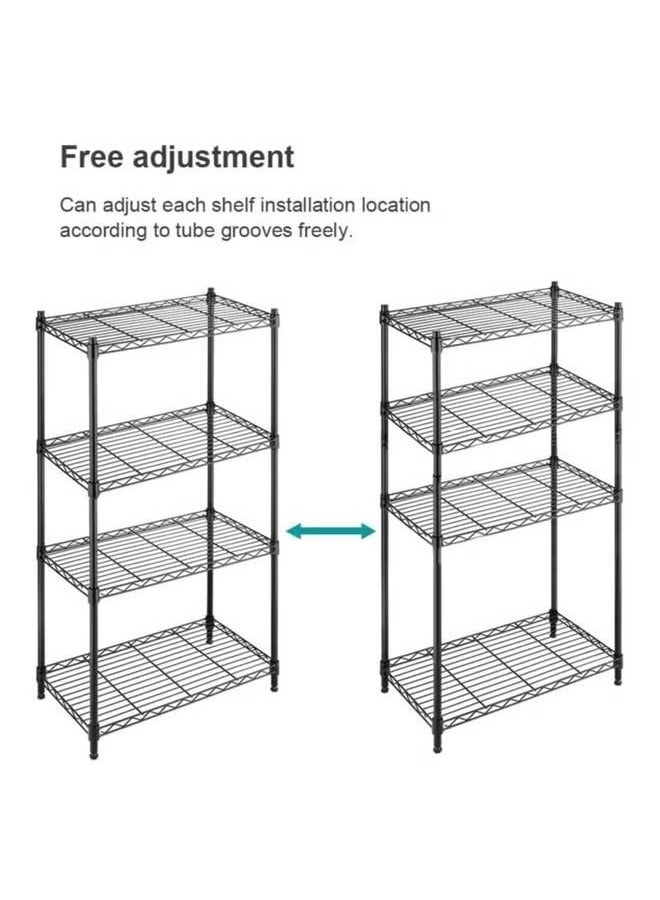 4-layer metal wire frame, adjustable steel frame, living room, kitchen, laundry room, office organizer  - Image 5