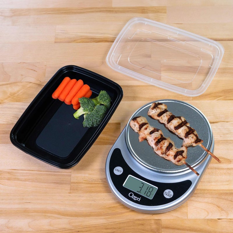 Freshware Meal Prep Containers [15 Pack] 1 Compartment Food Storage Containers with Lids, Bento Box, BPA Free, Stackable, Microwave/Dishwasher/Freezer Safe (28 oz) Black - Image 5