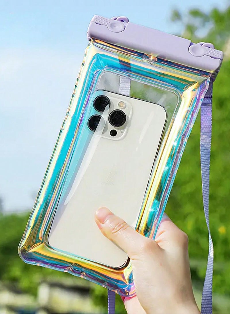 Alyashmac Ultimate Waterproof Phone Pouch - Crystal Clear Views | IPX8 Protection | Built-In Floatation | Adjustable Lanyard | For Phones Up to 7.2 Inches - Image 1