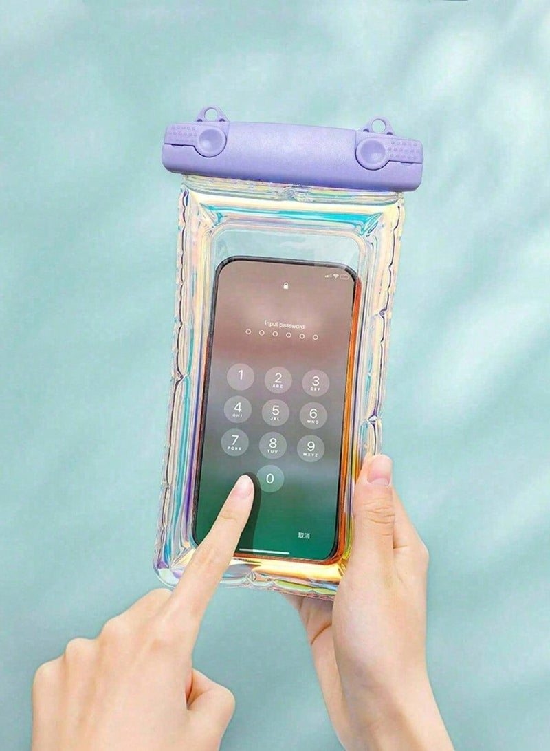 Alyashmac Ultimate Waterproof Phone Pouch - Crystal Clear Views | IPX8 Protection | Built-In Floatation | Adjustable Lanyard | For Phones Up to 7.2 Inches - Image 4