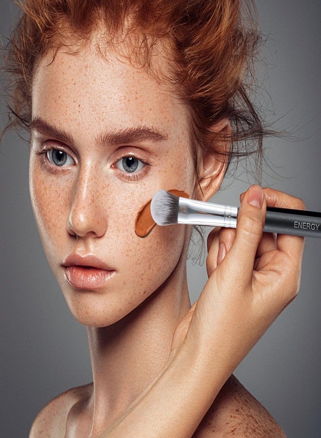 ENERGY Kitten Paw Concealer Brush - Precision Angled Makeup Brush for Under Eye & Spot Coverage - Soft Synthetic Bristles for Liquid & Cream Blending(273 Brightening Concealer Brush) - Image 5